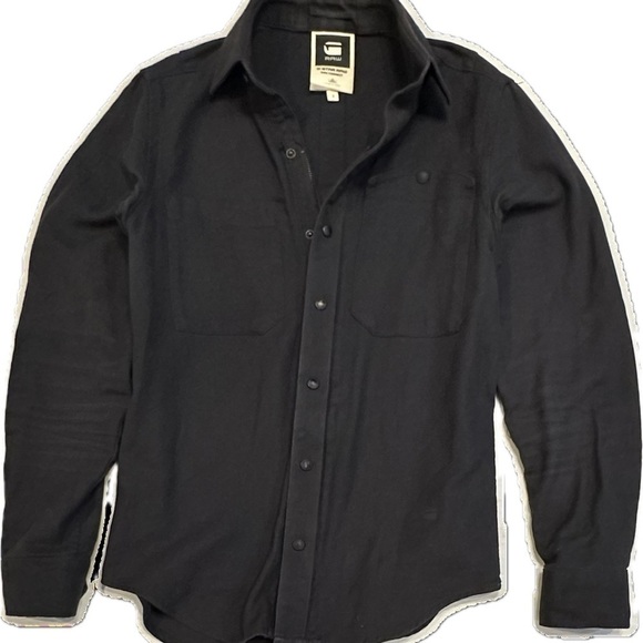 G-Star Raw Correct Navy Blue Long Sleeve Shirt Small - Picture 5 of 14
